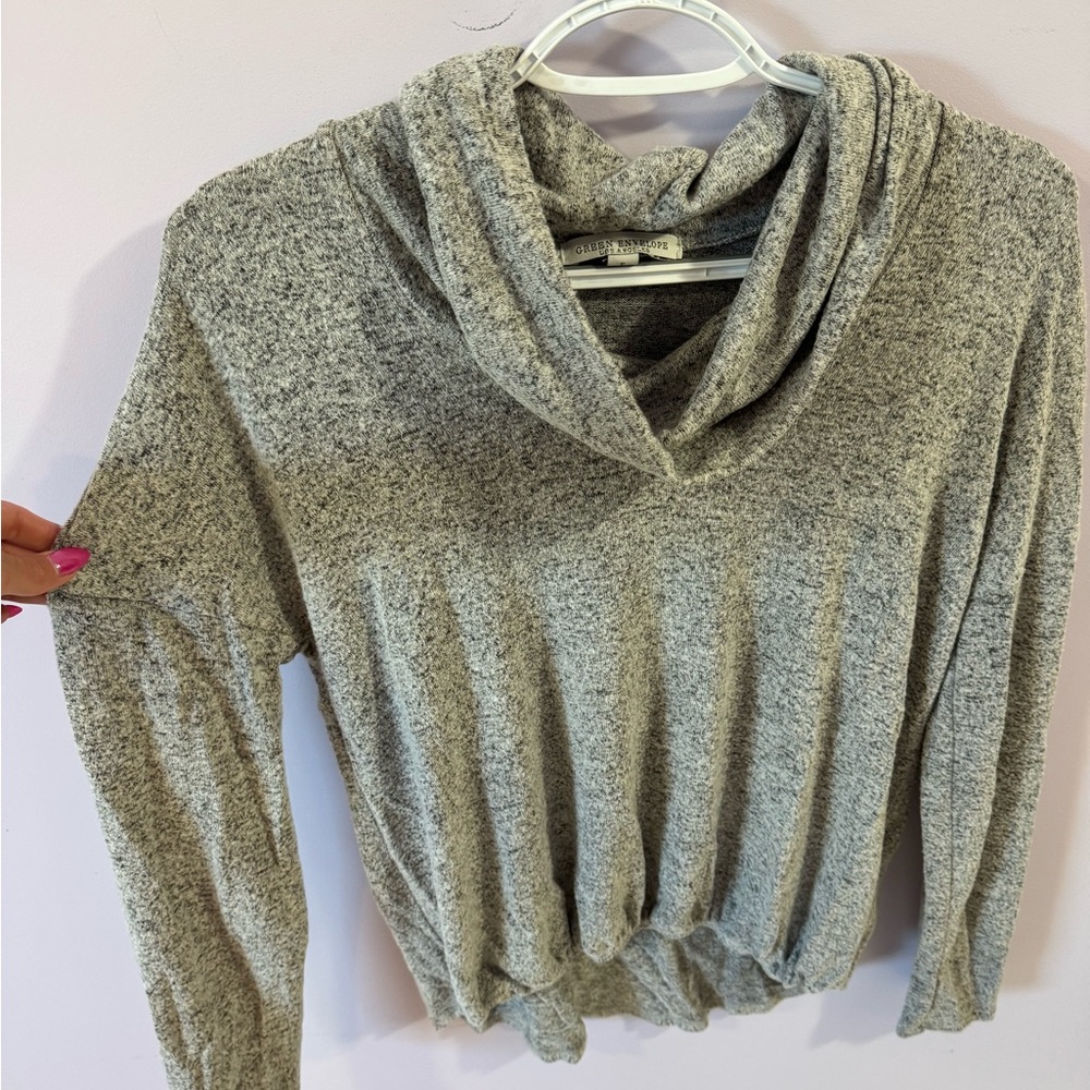 Gray Cowl Neck Sweater